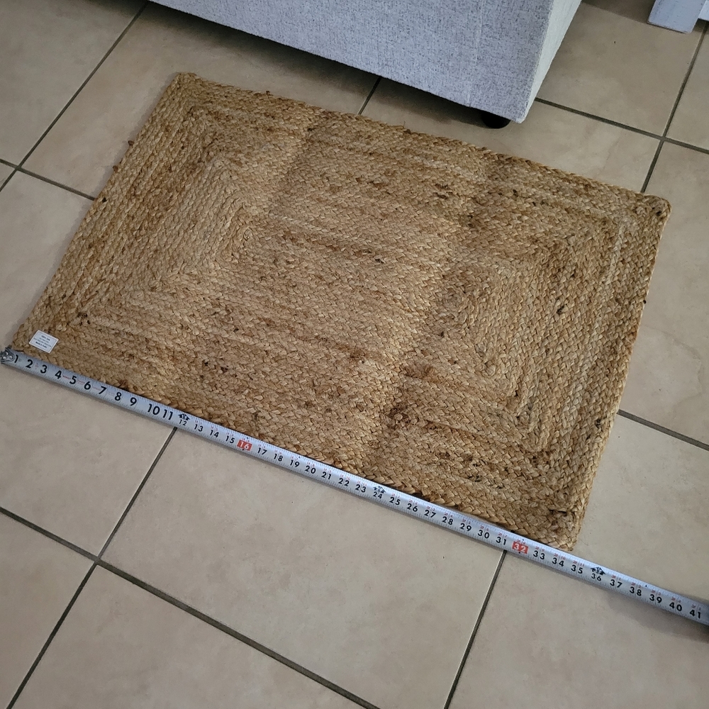 Jute Rug 36x25 New